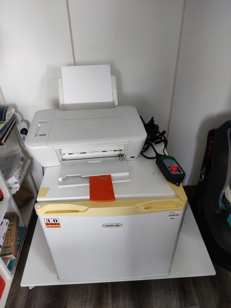 Klimaatkast met printer